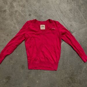 Hollister Pink V-Neck Sweater